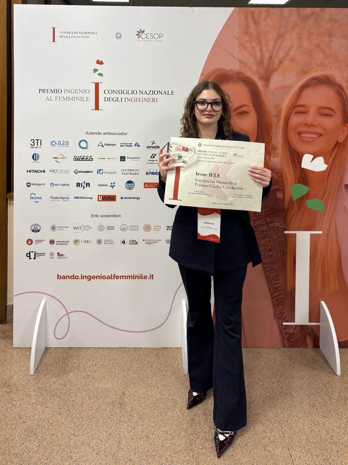 Irene Iele receives Ingenio al Femminile award